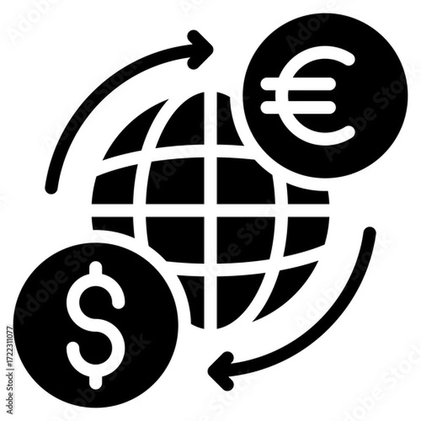 Fototapeta Currency Exchange Icon Element For Design