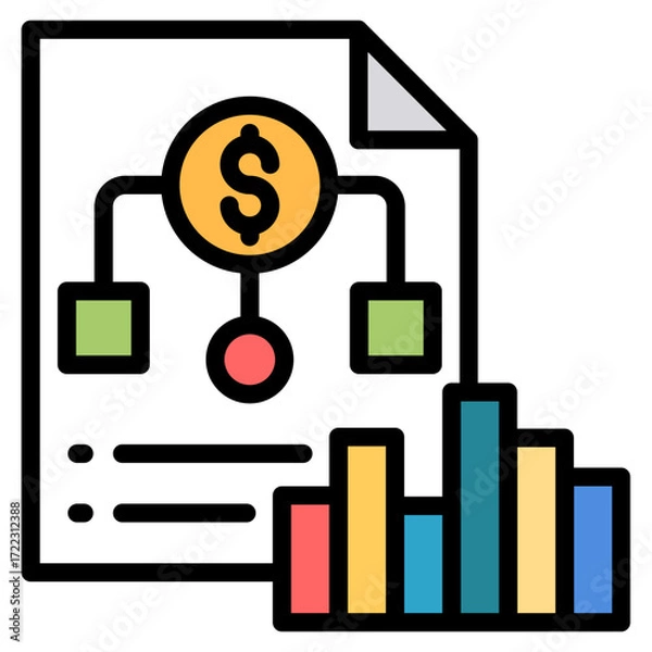 Fototapeta Investment Portfolio Icon Element For Design