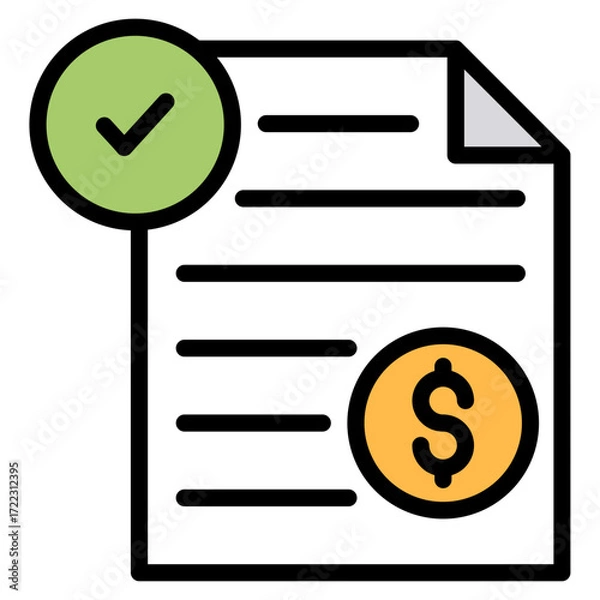 Fototapeta Invoice Icon Element For Design