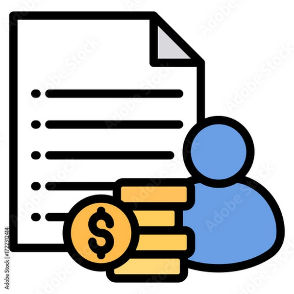 Fototapeta Payroll Icon Element For Design