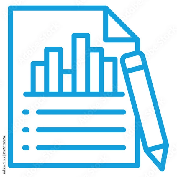 Fototapeta Financial Report Icon Element For Design