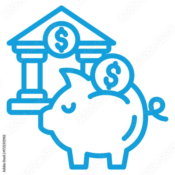 Fototapeta Savings Icon Element For Design