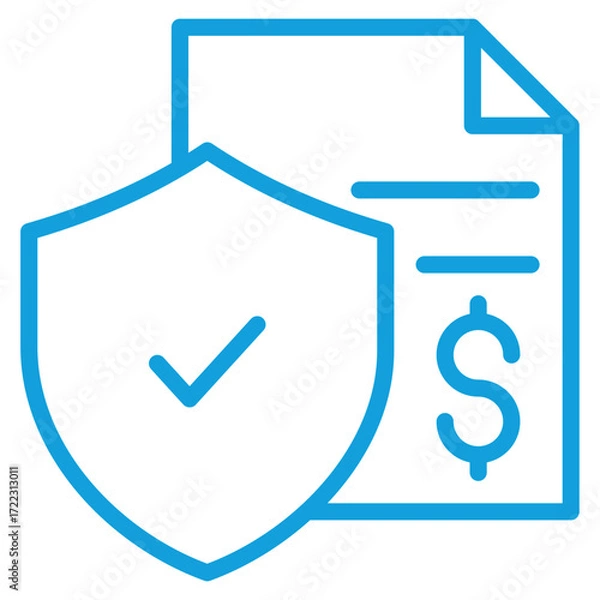 Fototapeta Insurance Policy Icon Element For Design