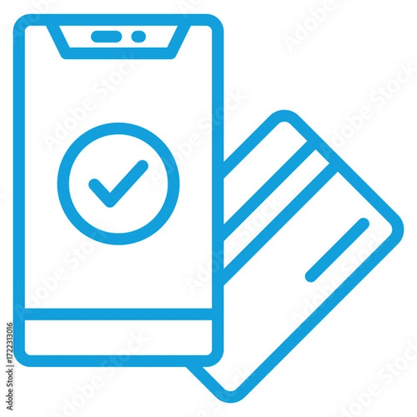 Fototapeta Digital Wallet Icon Element For Design
