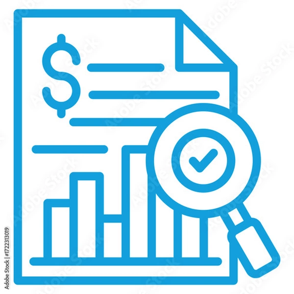 Fototapeta Cost Analysis Icon Element For Design