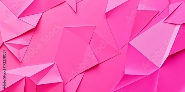 Fototapeta Abstract geometric vector shapes forming a vibrant paper texture background,  repeatable, vector