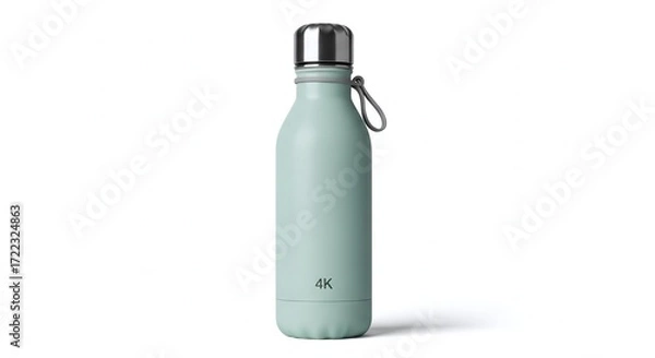 Fototapeta Water Bottle with Carry Loop, Isolated on White Background