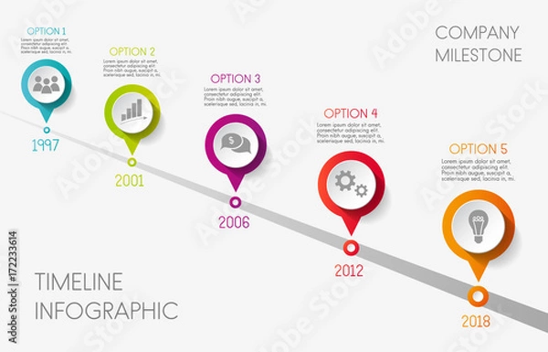 Fototapeta Professional 3d infographic. Vector.