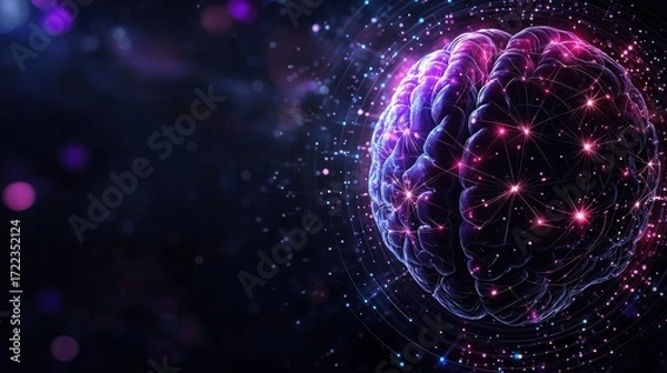Fototapeta Exploring the Intricacies of the Brain: A Deep Dive into Microscopic Connections and Neural Networks