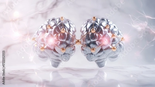 Fototapeta Exploring the Intricate Beauty of Two Silver Elephants in Microscopic Gold Accented Splendor