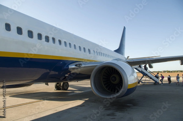 Obraz Passengers boarding on a plane
