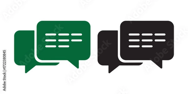 Obraz Mobile Chat Application Interface with Dialogue Bubbles