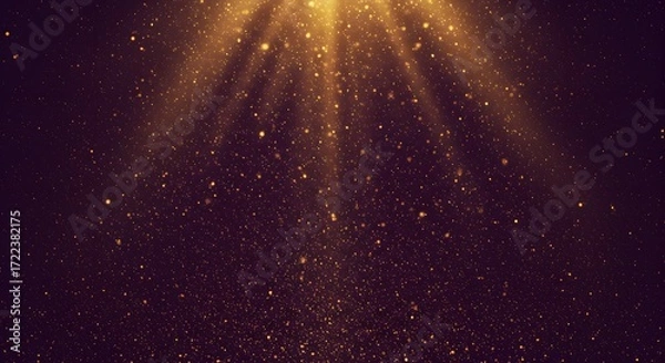 Obraz Golden Radiance: A celestial scene with golden light beams, creating a dramatic display of illumination, evoking feelings of divinity, and the sublime.