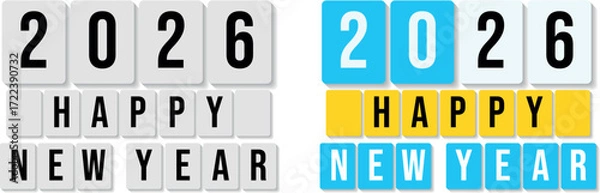Obraz Celebrating the Upcoming Year A Festive Display of "2026" and the Wish for a "Happy New Year", Symbolizing Hope and New Beginnings with a Classic, Modern, and Colorful Design