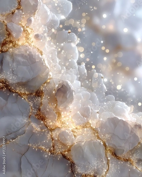 Fototapeta Ethereal Sparkling Textures Abstract Art Digital Creation Soft Environment Close-Up Visual Concept