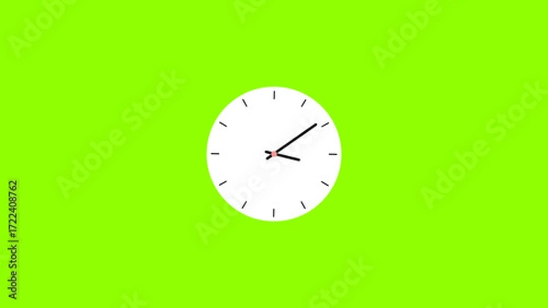 Fototapeta Abstract clock icon illustration. Clock icon neon light 24 Hour Day Fast Speed, clock neon looped black background 4k illustration. and creating a stunning 4k illustration.