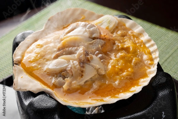 Obraz 津軽の郷土料理「ホタテ貝焼き味噌」