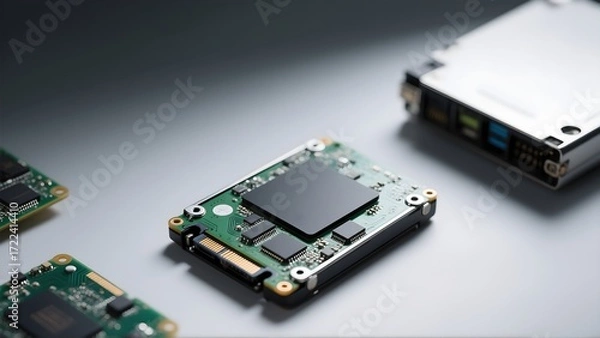 Fototapeta Solid State Drives SSD Storage Devices Computer Components