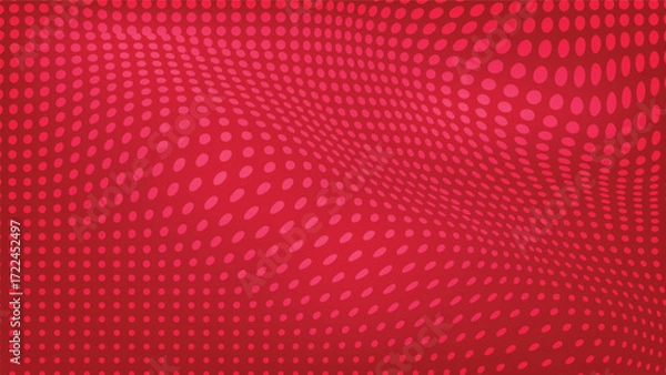 Fototapeta red dots wave pattern background