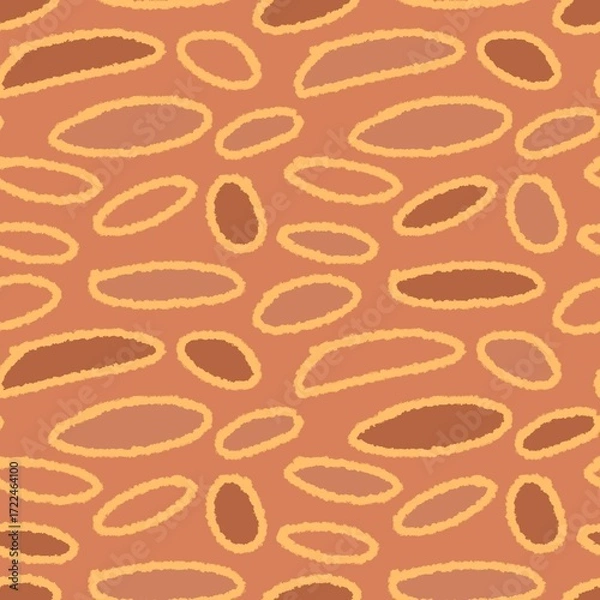 Obraz Seamless geometric pattern with brown background and yellow lines