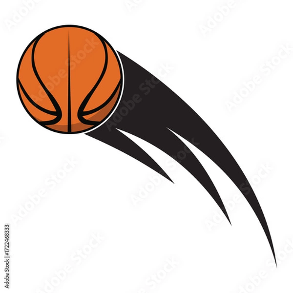 Obraz .Volleyball logo with flying effect in the air volleyball Sports balls minimal flat line icon