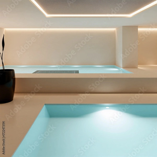 Fototapeta 3d render of a modern kitchen