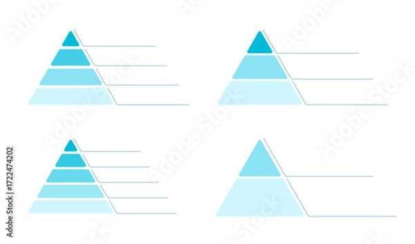 Obraz 階層を表すピラミッドのインフォグラフィック