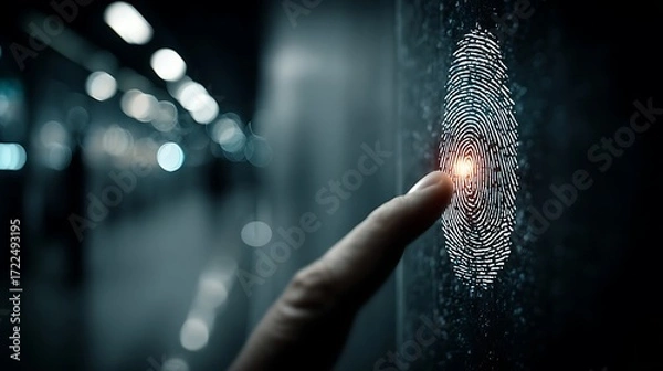 Obraz Fingerprint Scan: Biometric Security and Access Control