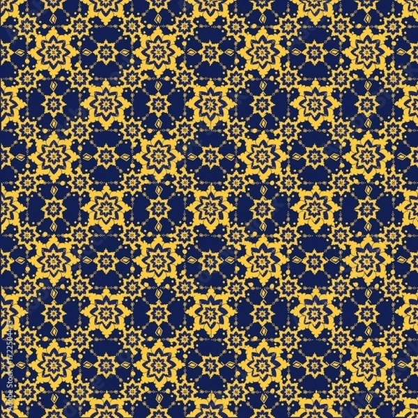 Obraz Seamless Mystical Blue Abstract Pattern Background