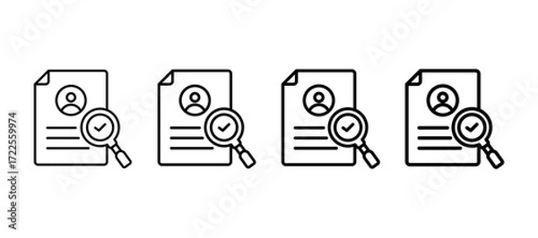 Obraz Background Check Multiple Line Icon Element