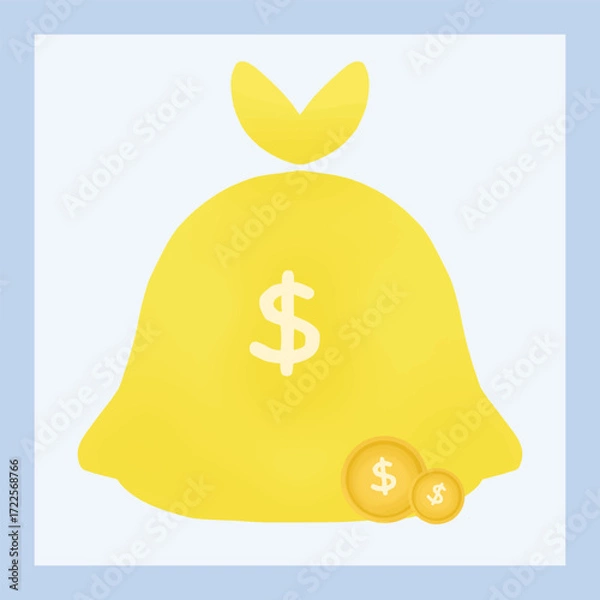Obraz A Digital Money Bag vector