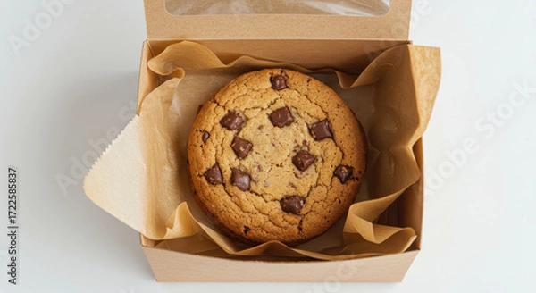 Fototapeta Chocolate chip cookie in box