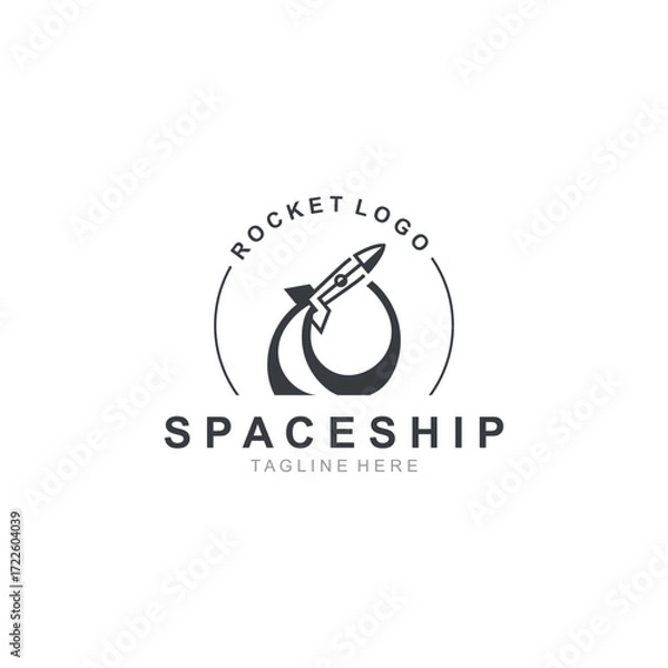 Fototapeta Rocket Logo Design template technology Design Concept