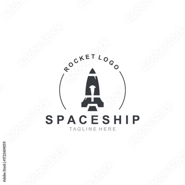 Fototapeta Rocket Logo Design template technology Design Concept