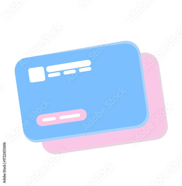 Fototapeta credit cards, shopping bags, coins, and secure payment icons representing e commerce, online shopping, digital wallet, and modern cashless transactions. Perfect for fintech, finance, retail