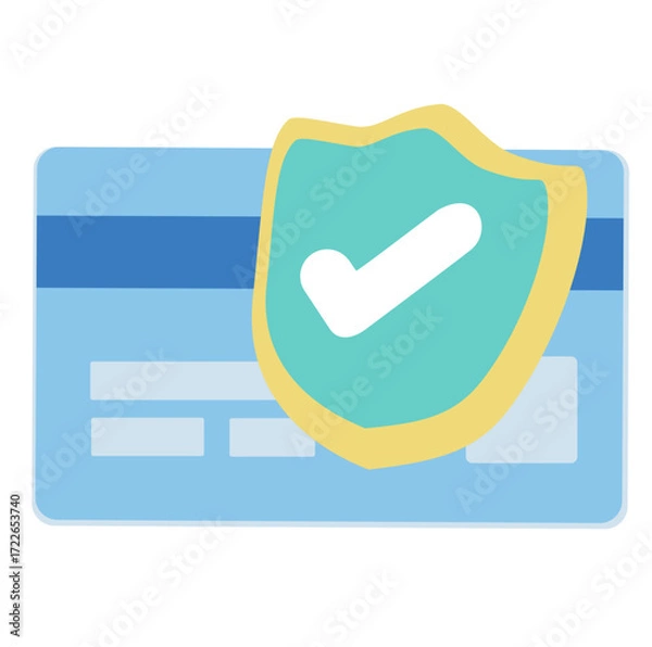 Fototapeta credit cards, shopping bags, coins, and secure payment icons representing e commerce, online shopping, digital wallet, and modern cashless transactions. Perfect for fintech, finance, retail