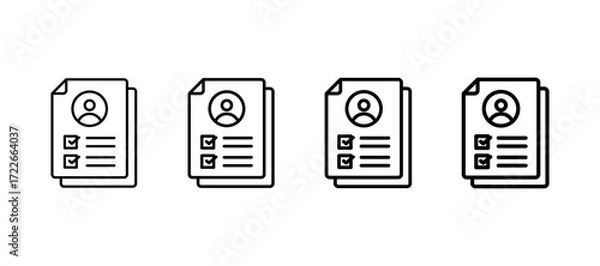 Fototapeta Skills Assessment Multiple Line Icon Element
