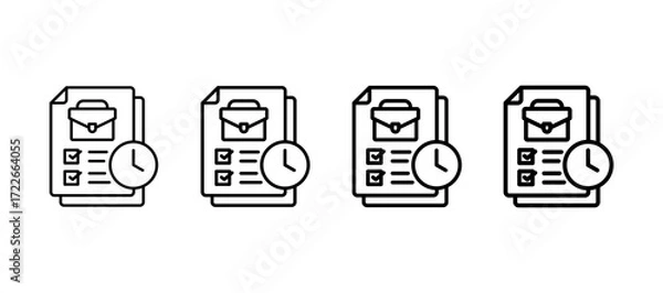 Fototapeta Temporary Work Multiple Line Icon Element