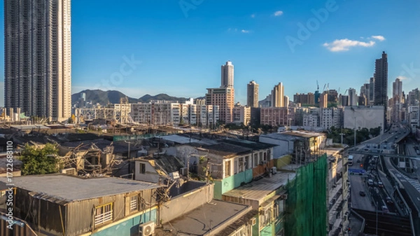 Obraz Sept 14 2025 New and Old Residential Buildings at Ma Tau Kok