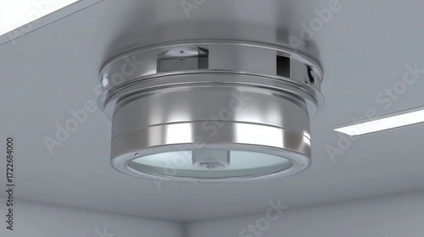 Obraz Modern Circular Light Fixture with Elegant Metallic Design
