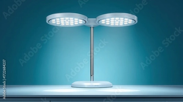 Obraz Modern Desk Light with Dual LED Panels in Minimalist Style