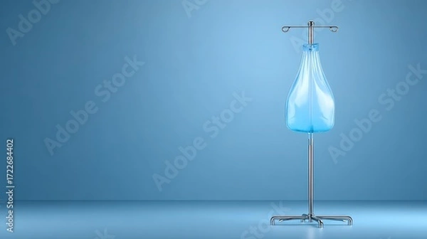 Obraz Modern Fashion Mannequin with Blue Color Against Solid Background