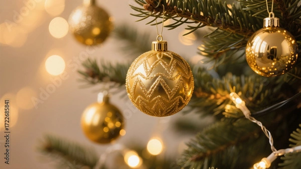 Fototapeta christmas tree decoration