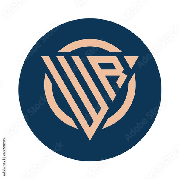 Fototapeta Creative simple Initial Monogram WR Logo Designs.