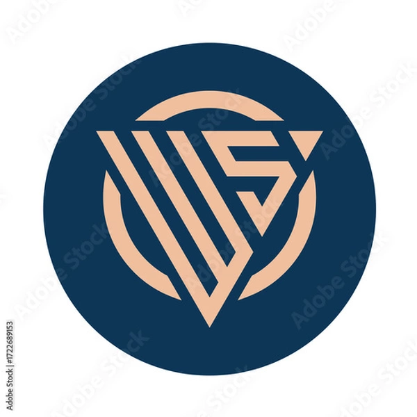 Fototapeta Creative simple Initial Monogram WS Logo Designs.