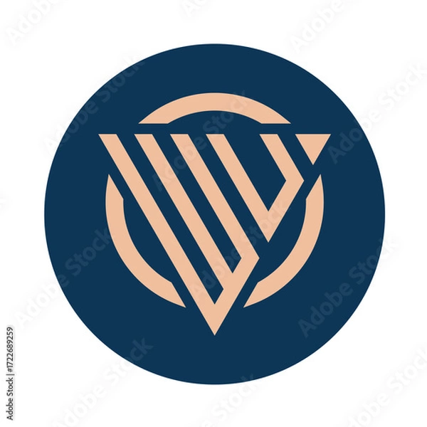 Fototapeta Creative simple Initial Monogram WU Logo Designs.