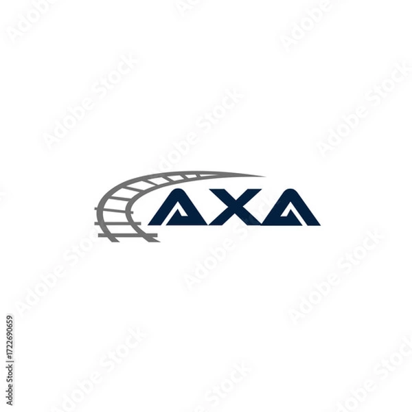 Fototapeta AXA letter logo design on WHITE background. AXA creative initials letter logo concept. AXA letter design.