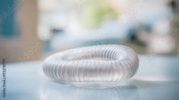 Fototapeta Transparent Circular Object on a Soft Focus Surface in Natural Light