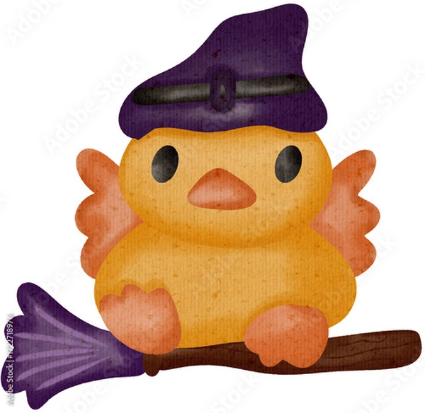 Obraz  Magical Duck with Pumpkin