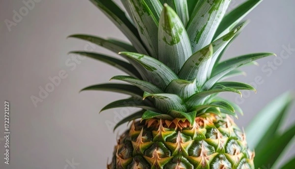 Obraz Close-up highlights vivid detail of a pineapple, showcasing its textures and colors.